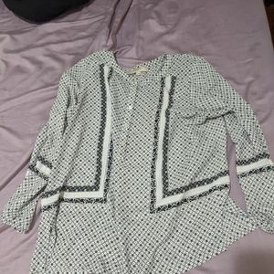 Large Petite Loft Patterned Blouse